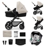 Бебешка количка 3 в 1 KinderKraft - Moov 2, Moonlight Grey