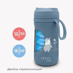 Детски термос със сламка Nuvita - Sage Green, 500 ml