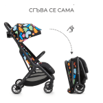 Бебешка лятна количка Kinderkraft - Nubi, Happy Shapes