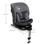 Столче за кола KinderKraft - i-Size, IsoFix, 360°, Grey