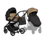 Бебешка количка 2 в 1 Tutis - MIO 3+, Leather, Beige