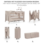 Бебешка кошара с аксесоари Kinderkraft - Joy Full 2, Beige