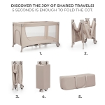 Бебешка кошара Kinderkraft - Joy Simple 2, Beige