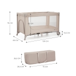 Бебешка кошара Kinderkraft - Joy Simple 2, Beige