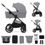 Бебешка количка 2 в 1 KinderKraft - Nea 2, Deep Grey