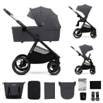 Бебешка количка 2 в 1 KinderKraft - Nea 2, Deep Grey