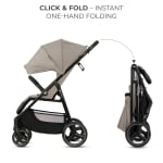 Бебешка лятна количка Kinderkraft - Trig 3, Stone Beige