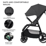 Бебешка лятна количка Kinderkraft - Trig 3, Stone Beige