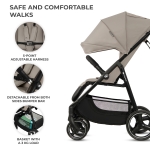 Бебешка лятна количка Kinderkraft - Trig 3, Stone Beige