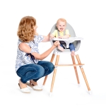 Столче за хранене 2 в 1 KinderKraft - Fini, Сиво