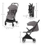 Бебешка лятна количка KinderKraft - Indy 2, Cozy Grey