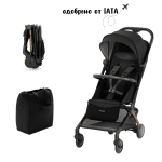 Бебешка лятна количка KinderKraft - Pilot 2, Midnight Black