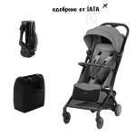 Бебешка лятна количка KinderKraft - Pilot 2, Platinum Gray