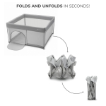 Бебешка кошара за игра Kinderkraft - Ziki, Grey