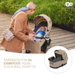 Бебешка количка 3 в 1 Kinderkraft - Yoxi, Sand Beige
