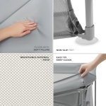 Бебешка кошара за игра Kinderkraft - Ziki, Grey