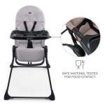 Столче за хранене Kinderkraft - Binci, Light Grey