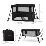 Бебешка кошара 3 в 1 Kinderkraft - Cami, Black
