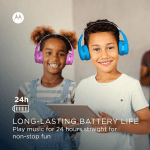 Детски безжични слушалки Motorola - Moto JR300, Pink