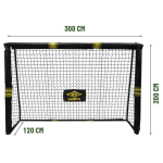 Футболна врата Dunlop - Pro Tech, 300 x 200 x 120 cm