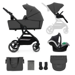 Бебешка количка 3 в 1 Kinderkraft - Yoxi, Mystic Green