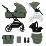 Бебешка количка 3 в 1 Kinderkraft - Yoxi, Mystic Green
