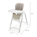 Столче за хранене Kinderkraft - Tulo, Grey