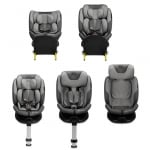 Столче за кола Kinderkraft - I-FIX 360°, i-Size, IsoFix, 40-150 cm, Cool Grey