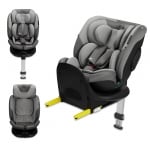 Столче за кола Kinderkraft - I-FIX 360°, i-Size, IsoFix, 40-150 cm, Cool Grey