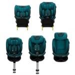 Столче за кола Kinderkraft - I-FIX 360°, i-Size, IsoFix, 40-150 cm, Harbor Blue