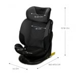 Столче за кола Kinderkraft - I-FIX 360°, i-Size, IsoFix, 40-150 cm, Graphite Black