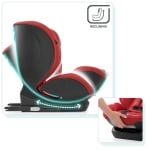 Столче за кола с IsoFix KinderKraft - MYWAY, 0 - 36 kg, Червено