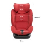 Столче за кола с IsoFix KinderKraft - MYWAY, 0 - 36 kg, Червено