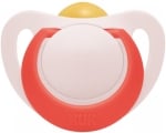 Каучукова залъгалка NUK - Star, 6-18 месеца, червена + кутийка