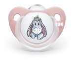 Силиконова залъгалка NUK - Disney, Магаре с кутия за стерилизиране, Розова, 0-6 m