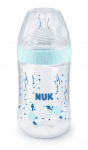 Шише NUK - Nature Sense, Temperature Control, РР, 260 ml, силиконов биберон M, синьо