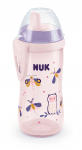 Чаша NUK - Kiddy Cup, 300 ml, с твърд накрайник, 12+ месеца, Glow in the Dark, розова