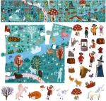 Образователен пъзел Headu - Приказен свят, със стикери