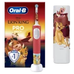 Електрическа четка за зъби Oral-B - Lion King, 3 + години, с калъф за пътуване