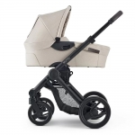 Модулна количка 2 в 1 Mutsy Evo - Черно шаси със седалка + кош за новородено, Concrete Melange