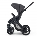 Модулна количка 2 в 1 Mutsy Evo - Черно шаси със седалка + кош за новородено, Pebble Grey