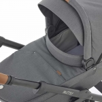 Модулна количка 2 в 1 Mutsy Nio - Черно шаси със седалка + кош за новородено, North Grey