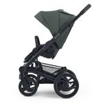 Модулна количка 2 в 1 Mutsy Nio - Черно шаси със седалка + кош за новородено, Pine Green