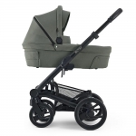 Модулна количка 2 в 1 Mutsy Nio - Черно шаси със седалка + кош за новородено, North Grey
