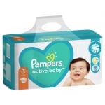 Бебешки пелени Pampers - Active baby 3, 104 броя