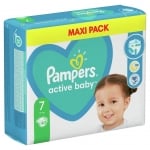 Бебешки пелени Pampers - Active baby 7, 40 броя