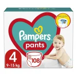 Бебешки пелени гащи Pampers 4, 108 броя