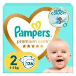 Бебешки пелени Pampers - Premium Care 2, 136 броя