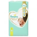 Бебешки пелени Pampers - Premium Care 1, 52 броя