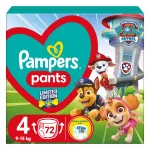 Бебешки пелени гащи Pampers - Paw Patrol 4, 72 броя